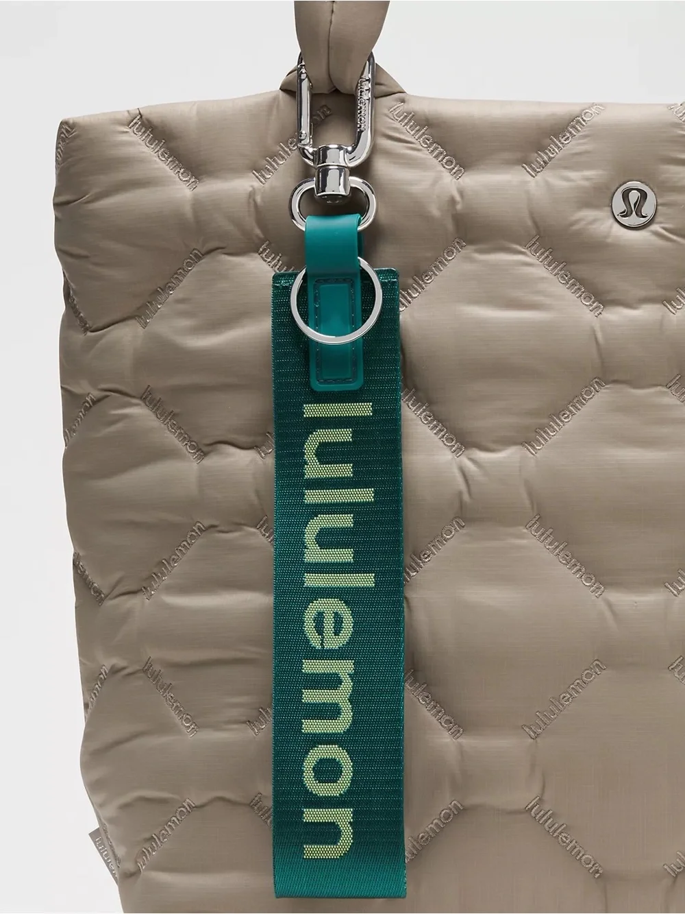 Lululemon Never Lost Keychain- Camp Green/Lime & Yours/Silver